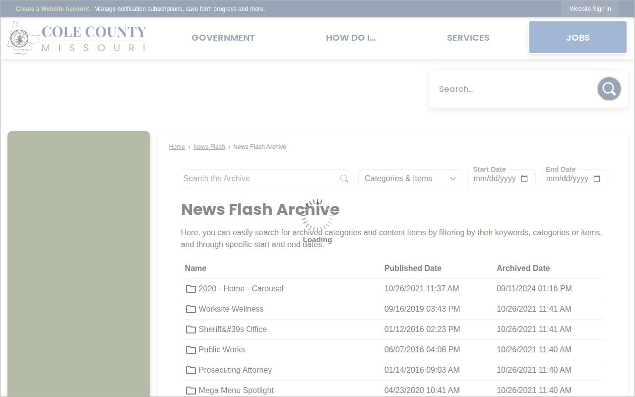 Cole County official News Flash public-safety archive